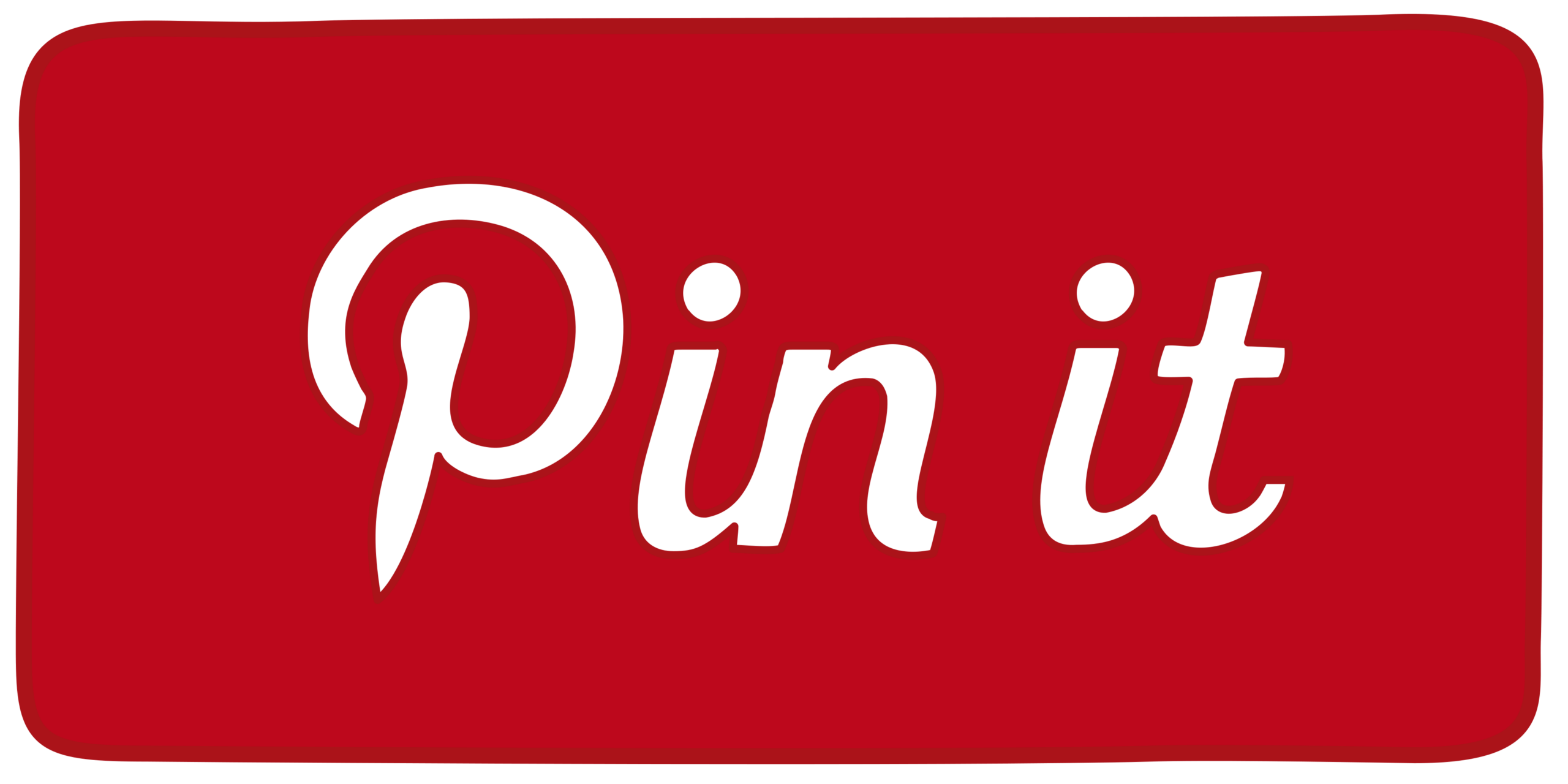 Red background featuring the text "Pin it" in white, promoting Pinterest's save feature for users to bookmark content.